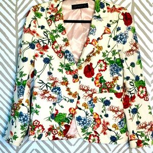 Zara floral blazer size medium